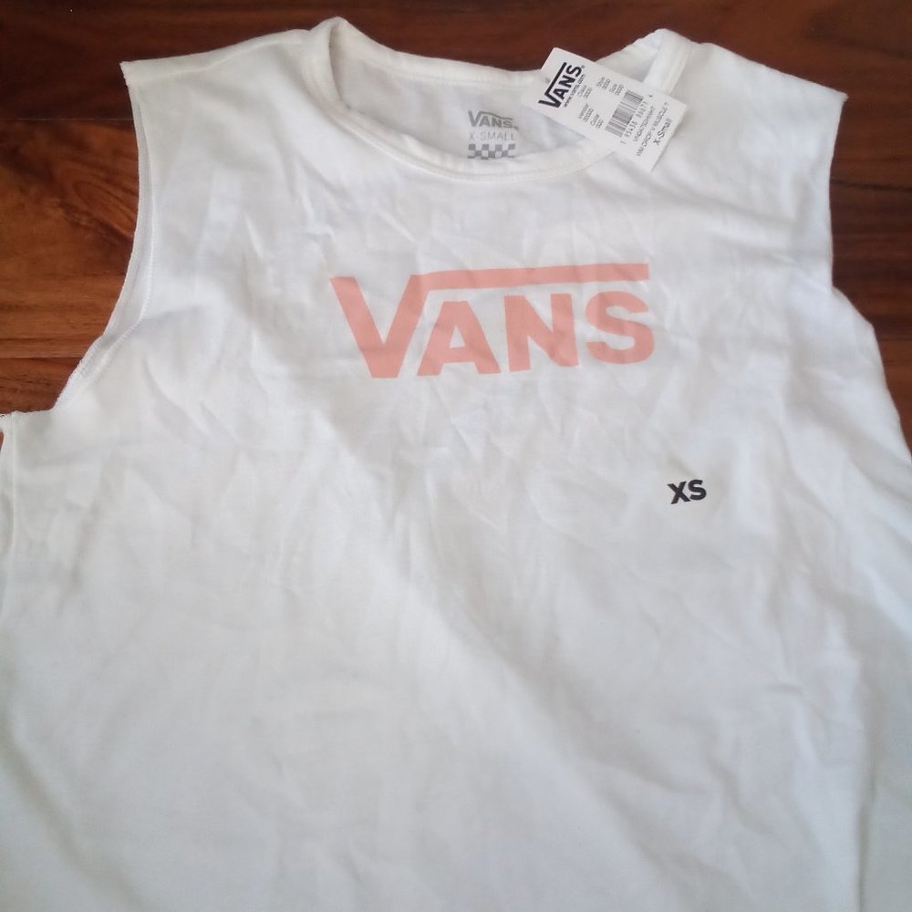 Vans pink drop muscle tank top size XS 📢NWT📢